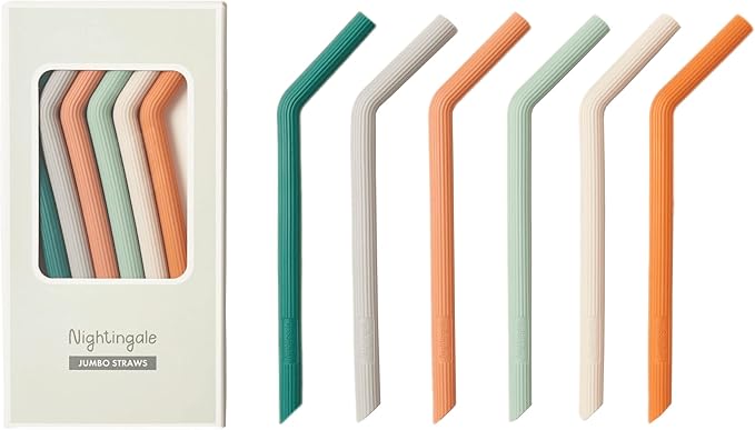 Nightingale Silicone Smoothie Straws by Nightingale