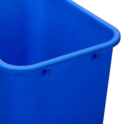 Amazon Basics Trash Can, Rectangular Commercial Office Wastebasket, Recycle Logo - Image 4