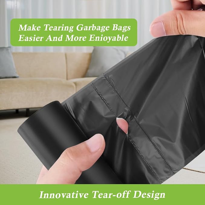 8 Gallon 130 Counts Strong Trash Bags Garbage Bags by RayPard, fit 30 Liter - Image 3