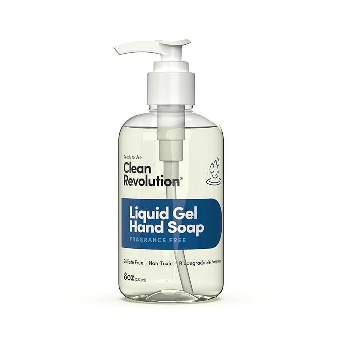 Clean Revolution Liquid Gel Hand Soap, Silky Rich Liquid, Quick Lather by CleanRevolution