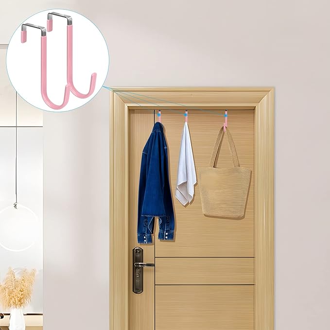 FYY Over The Door Hooks, 4 Pack Door Hangers Hooks - Image 6