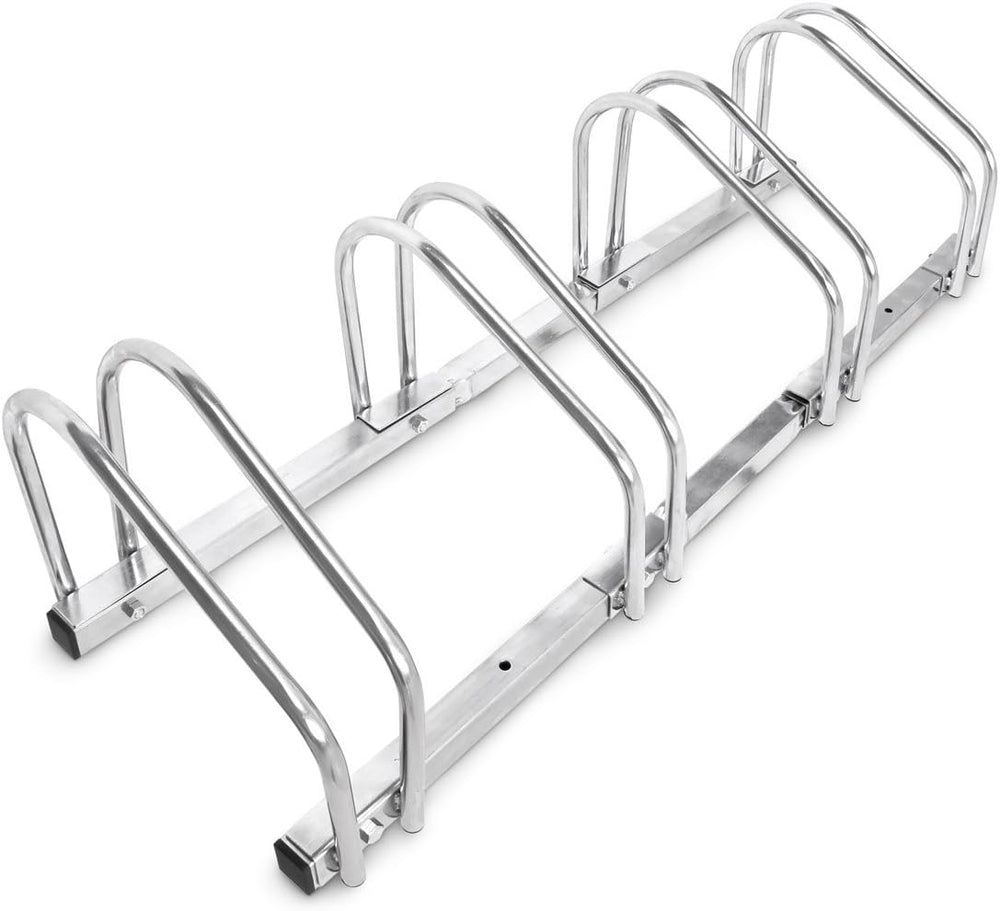 Relaxdays Bike Stand for 4 Bikes, Floor and Wall Mount, 26 x 100 x 32 cm, Out...