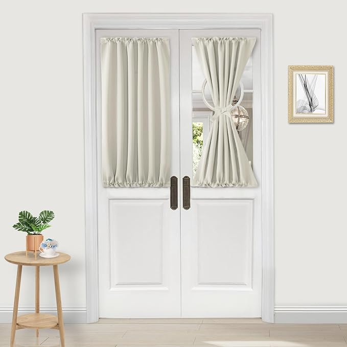 DWCN French Door Curtains – Rod Pocket Thermal Blackout Curtain by DWCN