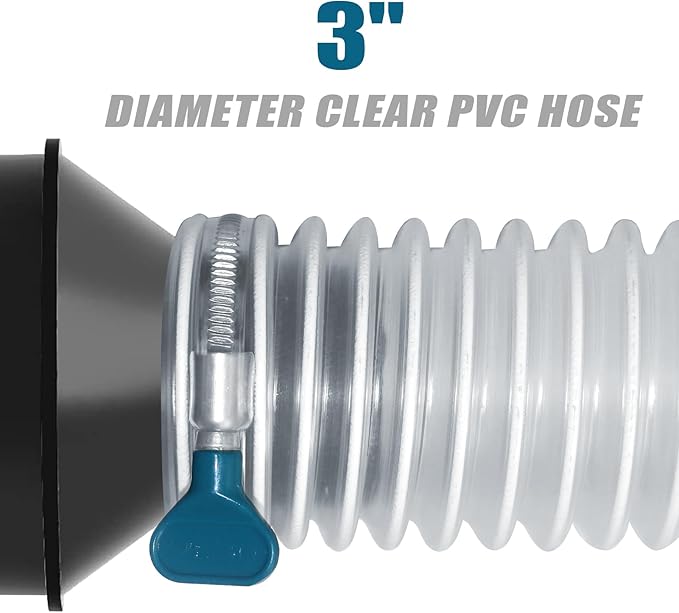 PVC Dust Collection Hose 3" x 10', Flexible Dust Collector Hose, Puncture - Image 6
