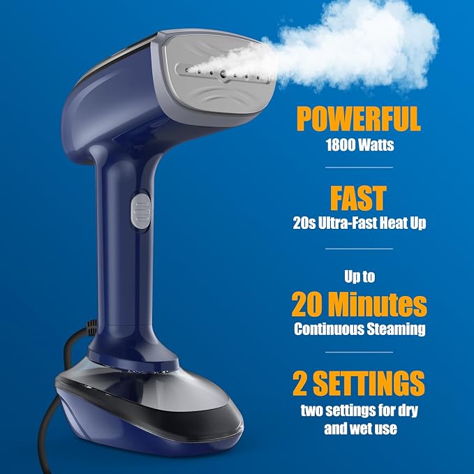 Powerful Handheld Fabric Steamer - 1800W - Image 2