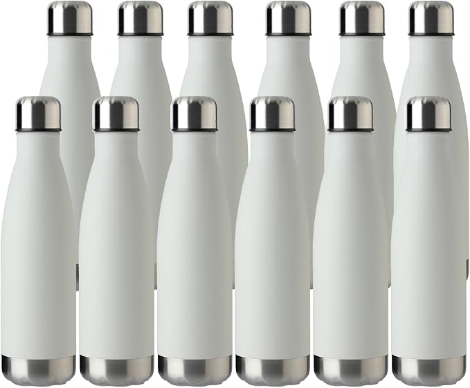 MEWAY 17oz Sport Water Bottle 12 Pack Vacuum Insulated Stainless Steel by MEWAY