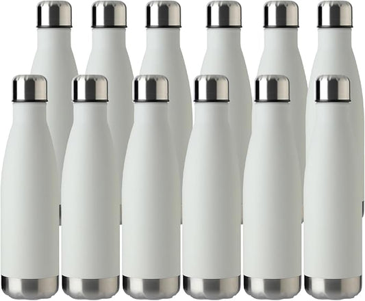 MEWAY 17oz Sport Water Bottle 12 Pack Vacuum Insulated Stainless Steel by MEWAY