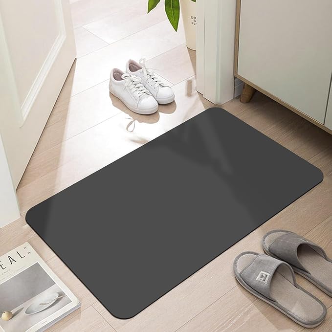 Ultra Thin Door Mat Indoor Entrance, 1/10 in Thin Door Mats by LYGLIGH