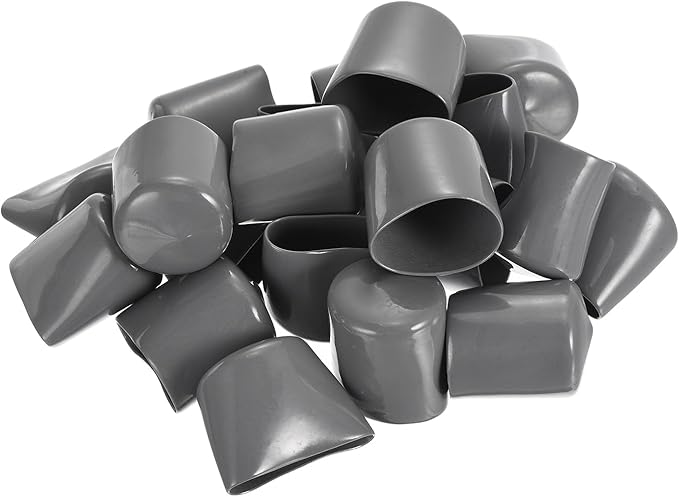uxcell 20pcs Rubber End Caps 37mm ID Vinyl Cap Cover Screw Protectors Dark Grey - Image 4