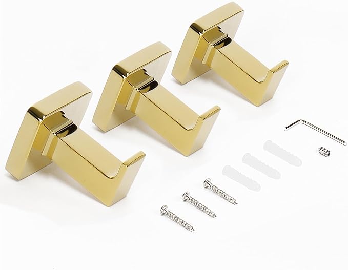 NearMoon Bath Towel Hooks -SUS304 Stainless Steel Square Clothes Robe Hooks - Image 8