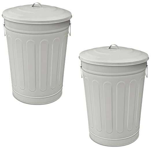 Plexon 13-Gallon Galvanized Steel Round Trash Can by Plexon