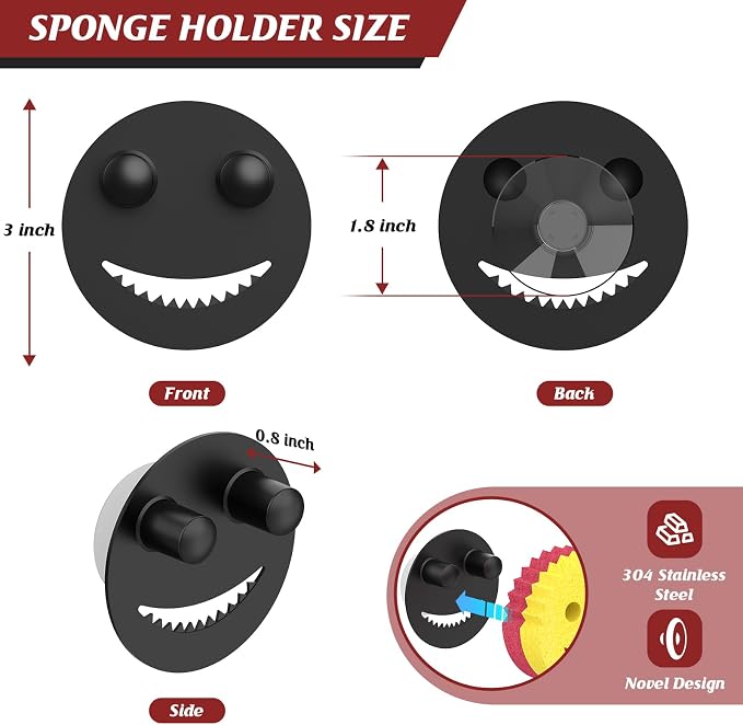 Sponge Holder for Kitchen Sink, Sink Caddy Organizer - Image 2