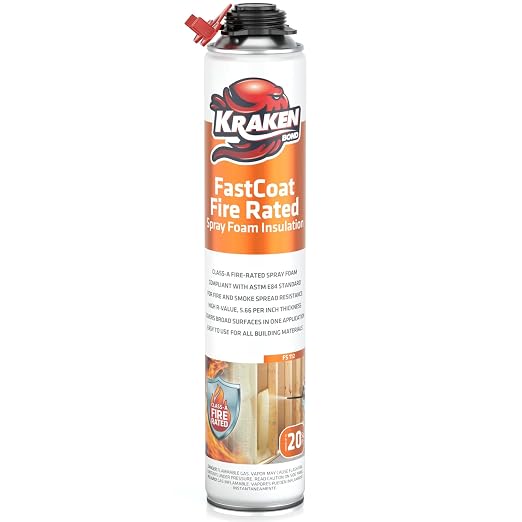 Kraken Bond Fastcoat Fire Rated Spray Foam Insulation Kit Closed Cell in a Can by KRAKENBOND