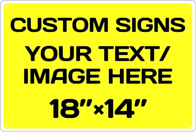 Repaly Personalized signs, Aluminum Weatherproof Metal Sign Multiple Sizes by Repaly