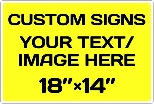 Repaly Personalized signs, Aluminum Weatherproof Metal Sign Multiple Sizes by Repaly
