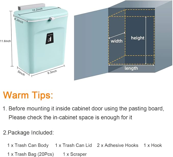 Tiyafuro 2.4 Gallon Kitchen Compost Bin - Image 7