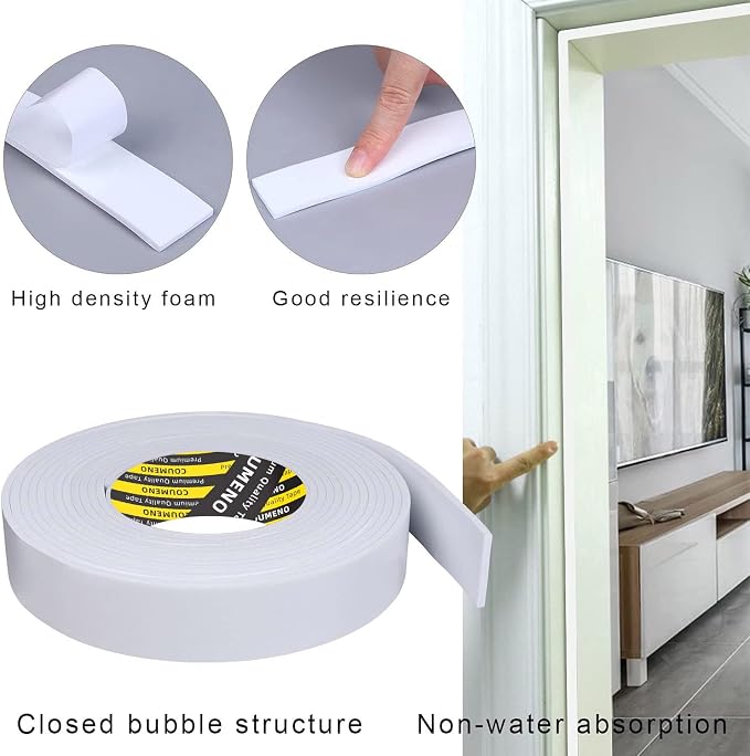 EVA Single-Sided Adhesive Foam Tape, Sealing Strip Foam Pad Sponge Tape Suitable - Image 6