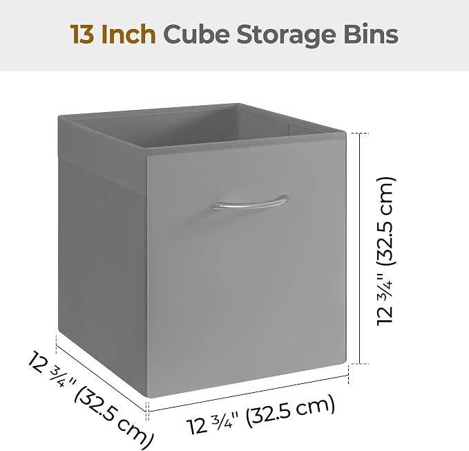 StorageWorks Gray Storage Cubes, 13x13 Storage Cube Bins - Image 2