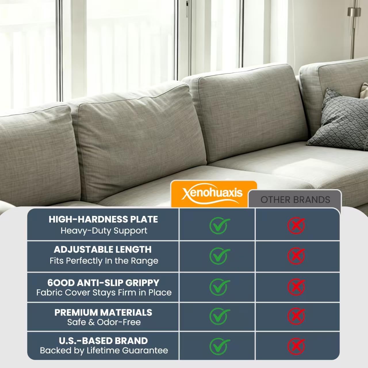 24"x72" Cushion Support Board, Reinforced Sofa Couch Cushion Support for Sagging Seat, Heavy Duty Under Cushion Support Pad, Firm Loveseat Sofa Sagging Repair Support Insert