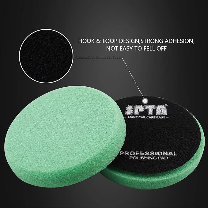 Green Heavy Cut Pad, Buffing Polishing Pads, SPTA 3Pcs 6.5 Inch Face - Image 5