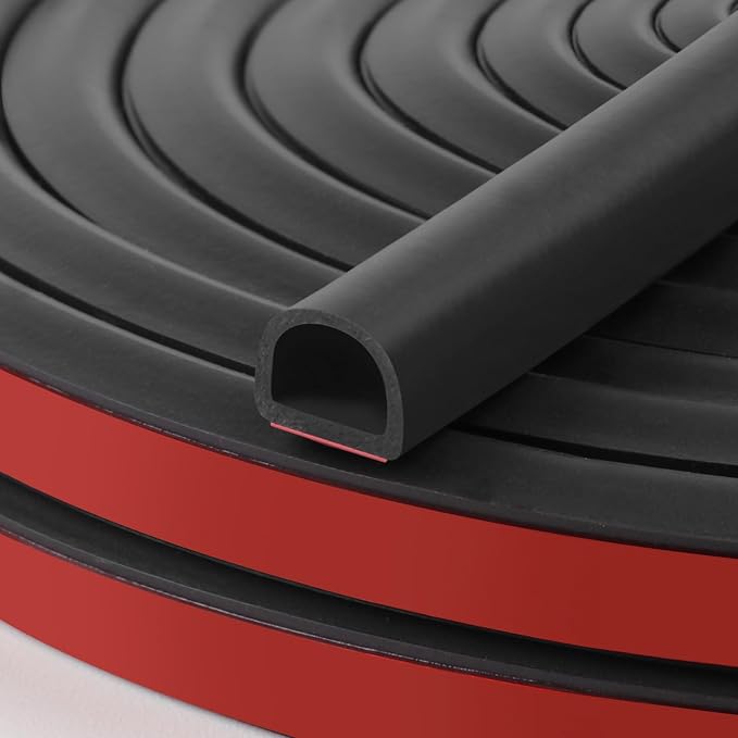 【New Upgrade】 Silicone Door Weather Stripping Door Seal Strip, 19.7 Feet by Benory