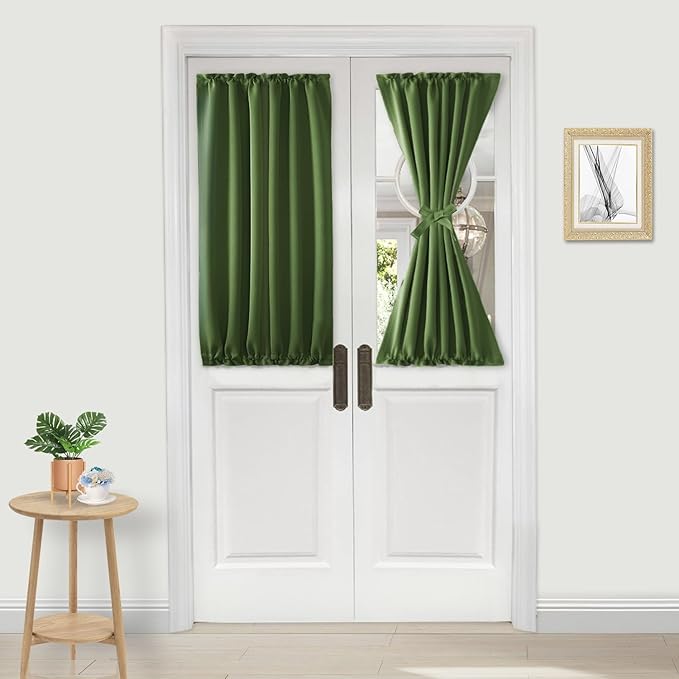 DWCN French Door Curtains – Rod Pocket Thermal Blackout Curtain by DWCN