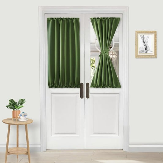 DWCN French Door Curtains – Rod Pocket Thermal Blackout Curtain by DWCN