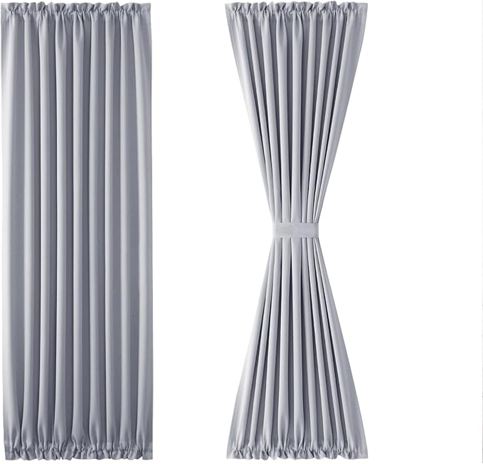 DWCN French Door Curtains – Rod Pocket Thermal Blackout Curtain - Image 7