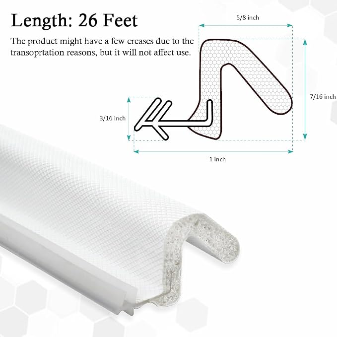 Kerf Weather Stripping Door Seal Strip 26 Ft Q Foam Door Weatherstrip Seal - Image 6