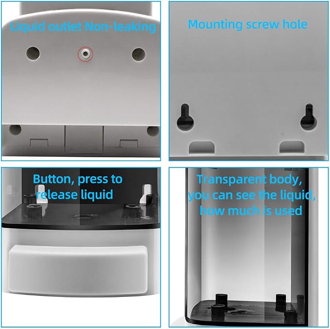 Soap Dispenser Wall Mount, 1000ML Commercial Manual Soap Dispenser Wall Mounted - Image 4