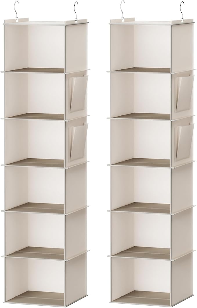 YOUDENOVA Hanging Closet Organizer, 6-Shelf Closet Hanging Storage Shelves by YOUDENOVA