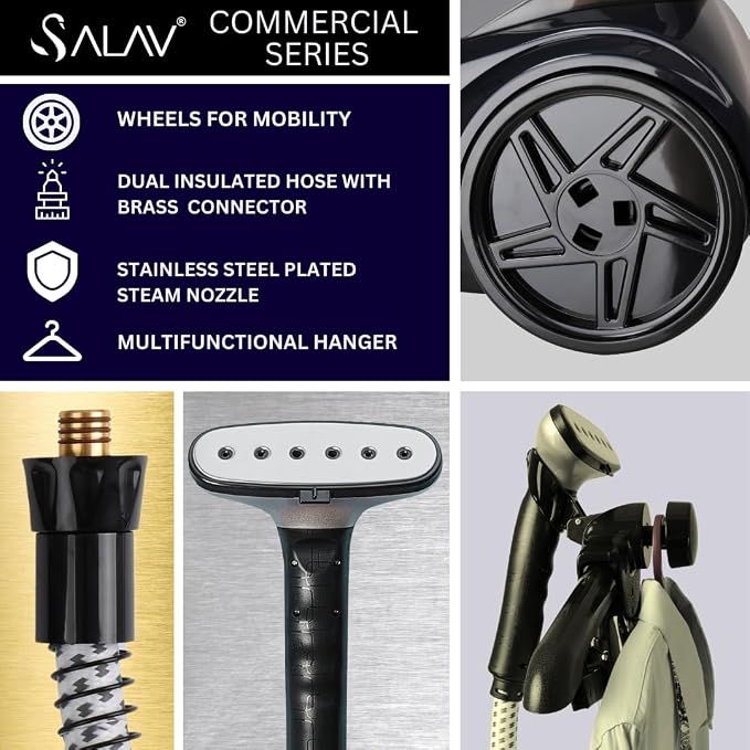 SALAV Commercial-Grade Standing Garment Steamer - Image 5
