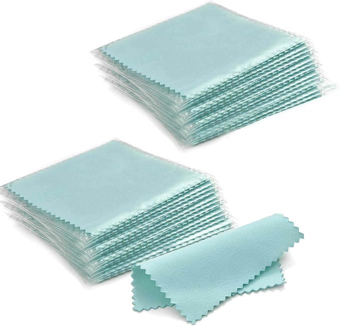 SEVENWELL 100pcs Jewelry Cleaning Cloth Turquoise Polishing Cloth by SEVENWELL