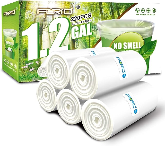 FORID 1.2 Gallon Garbage Bags, Garbage Can by FORID