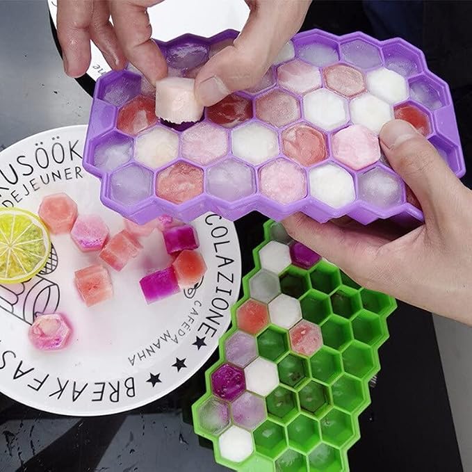 2 Pack Ice Cube Tray, Silicone Ice Trays - Image 3