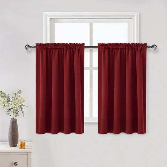 DWCN Burgundy Blackout Curtains by DWCN
