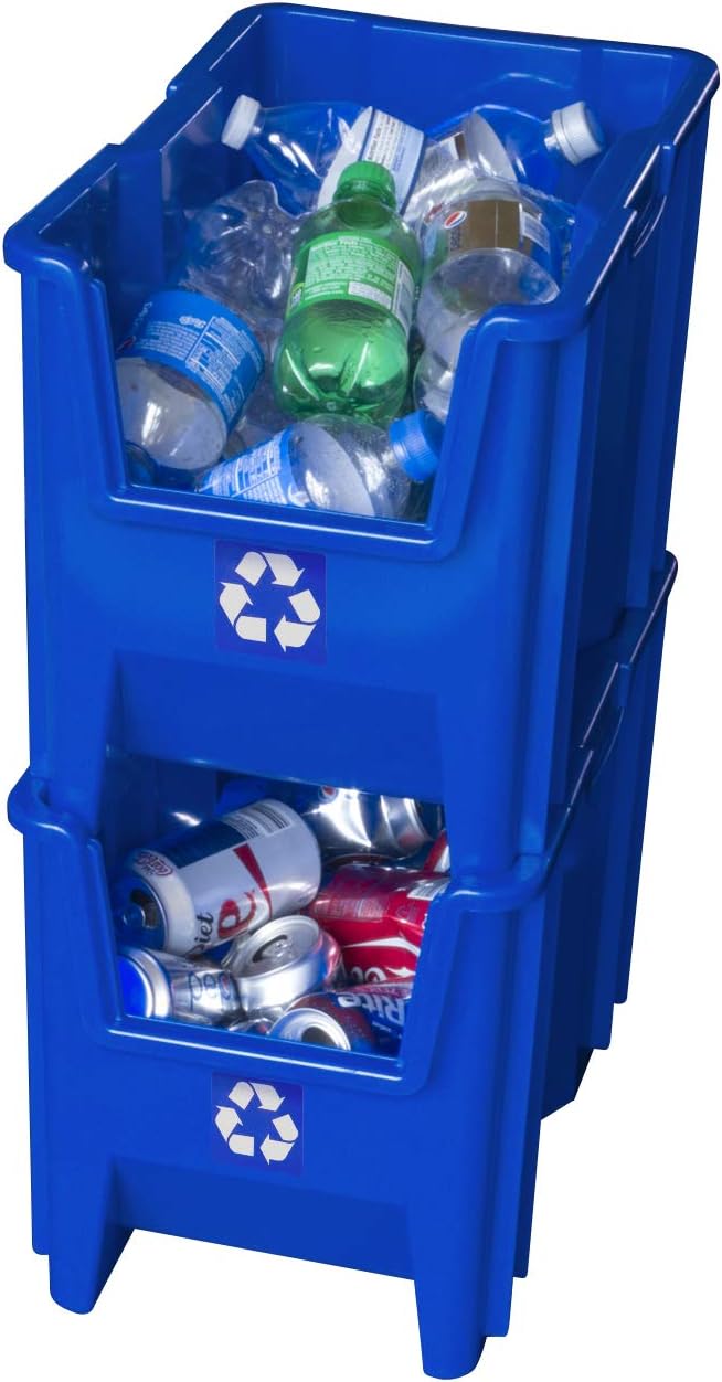 Commercial Industrial Heavy Duty Stackable Open-Front Recycling Bin Box - Image 2