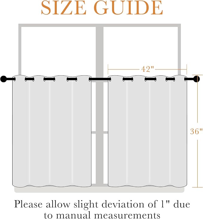 PONY DANCE Stone Blue Kitchen Curtains 36 inch Long - Image 2