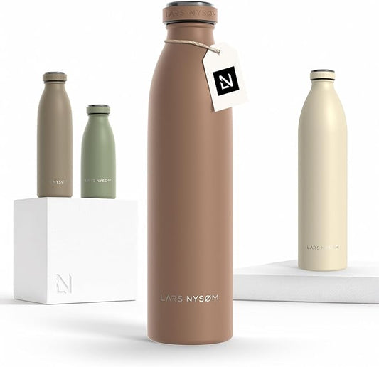 LARS NYSØM Stainless Steel Insulated Water Bottle 12oz 17oz 25oz 34oz 51oz | by LN