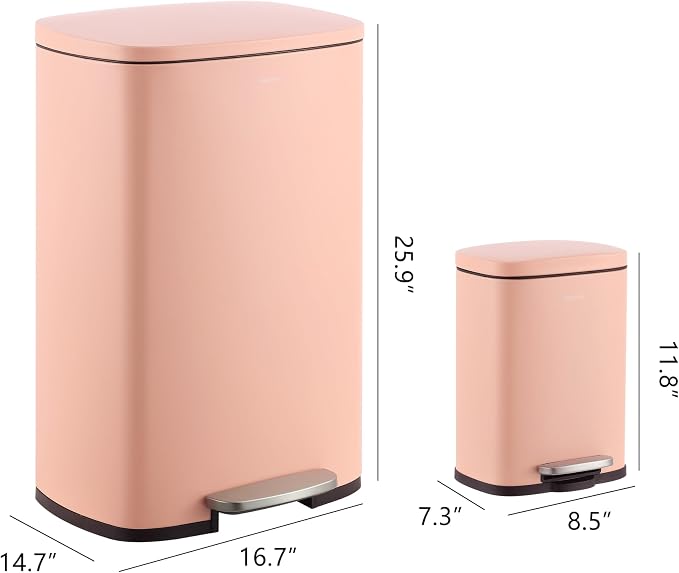 happimess HPM1006G Connor Rectangular 13-Gallon Trash Can - Image 5