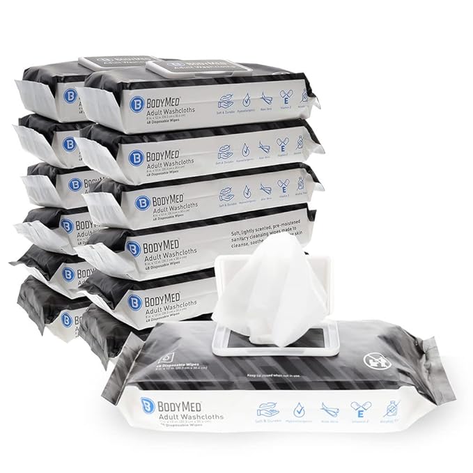 BodyMed Adult Disposable Incontinence Wipes, 48 Wipes/Pack by BodyMed