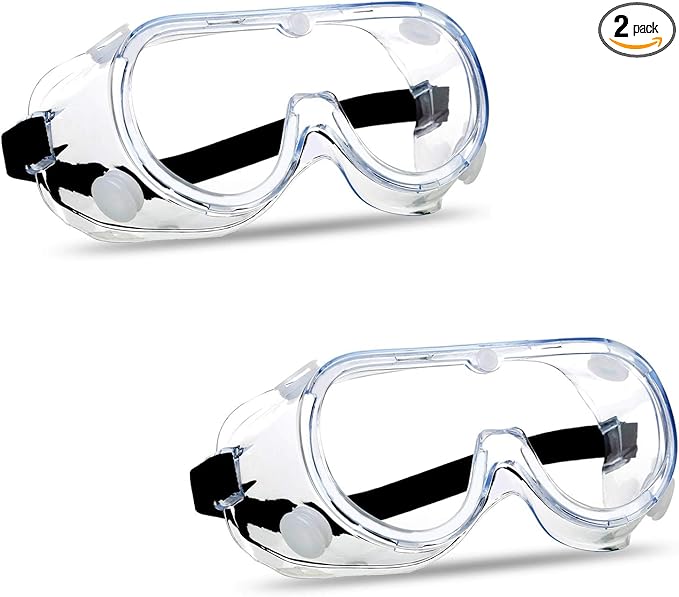 Super More 2PCS Anti-Fog Protective Safety Goggles Clear Lens Wide-Vision by SuperMore