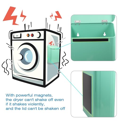 Picowe Magnetic Laundry Storage, Large Metal Lint Holder Bin - Image 3
