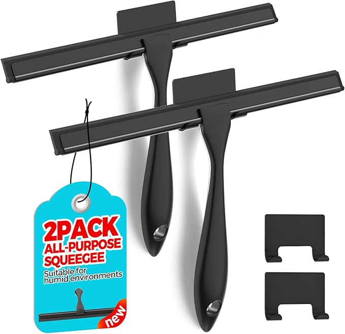 2PACK 12-Inch All-Purpose Shower Squeegee by ALFLOD