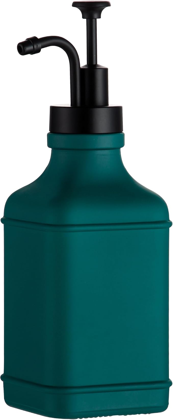 Enra Glass Soap Dispenser with Clear Window, 12oz Matte Stainless Steel Hand by Enra