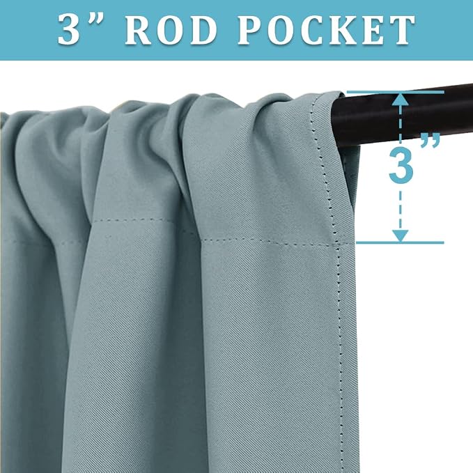 RYB HOME Blackout Curtains for Kitchen, Over Sink Privacy Curtains Window Decor - Image 2