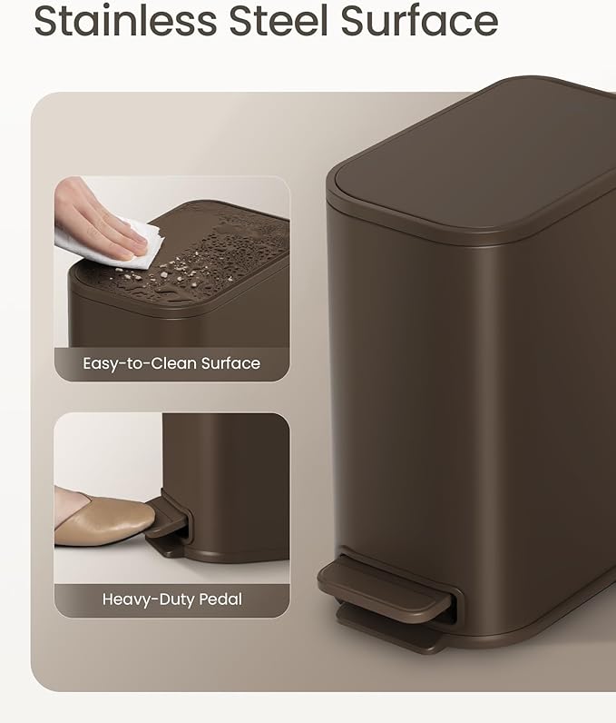 Cesun Small Bathroom Trash Can - Image 3