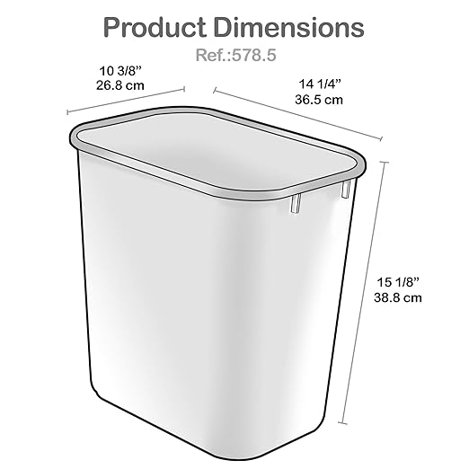 Acrimet Wastebasket Bin for Recycling and Waste, 6.75 Gallon/ 27 Quart/ 24 Liter - Image 9
