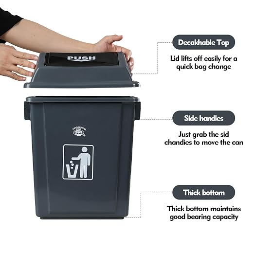 4-Pack 8 Gallon Kitchen Trash Can - Image 3