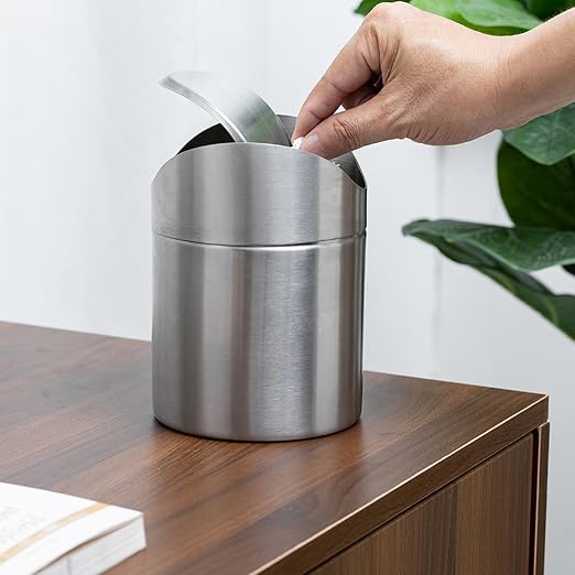Mini Trash Can, Tiny Desktop Trash Bin - Image 4